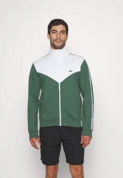 Lacoste Sport Jacket Tapered - Sweater Met Rits - Sequoia/White