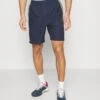 Lacoste Sport Tennis Short Block - Korte Broeken - Bleu Marine Vert Clair Jaune