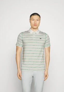 Lacoste Sport Golf Stripe - Poloshirt - Flour/Lion/Navy Blue/Tarragon