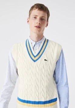 Lacoste Trui - Flour/Yellow-Marina