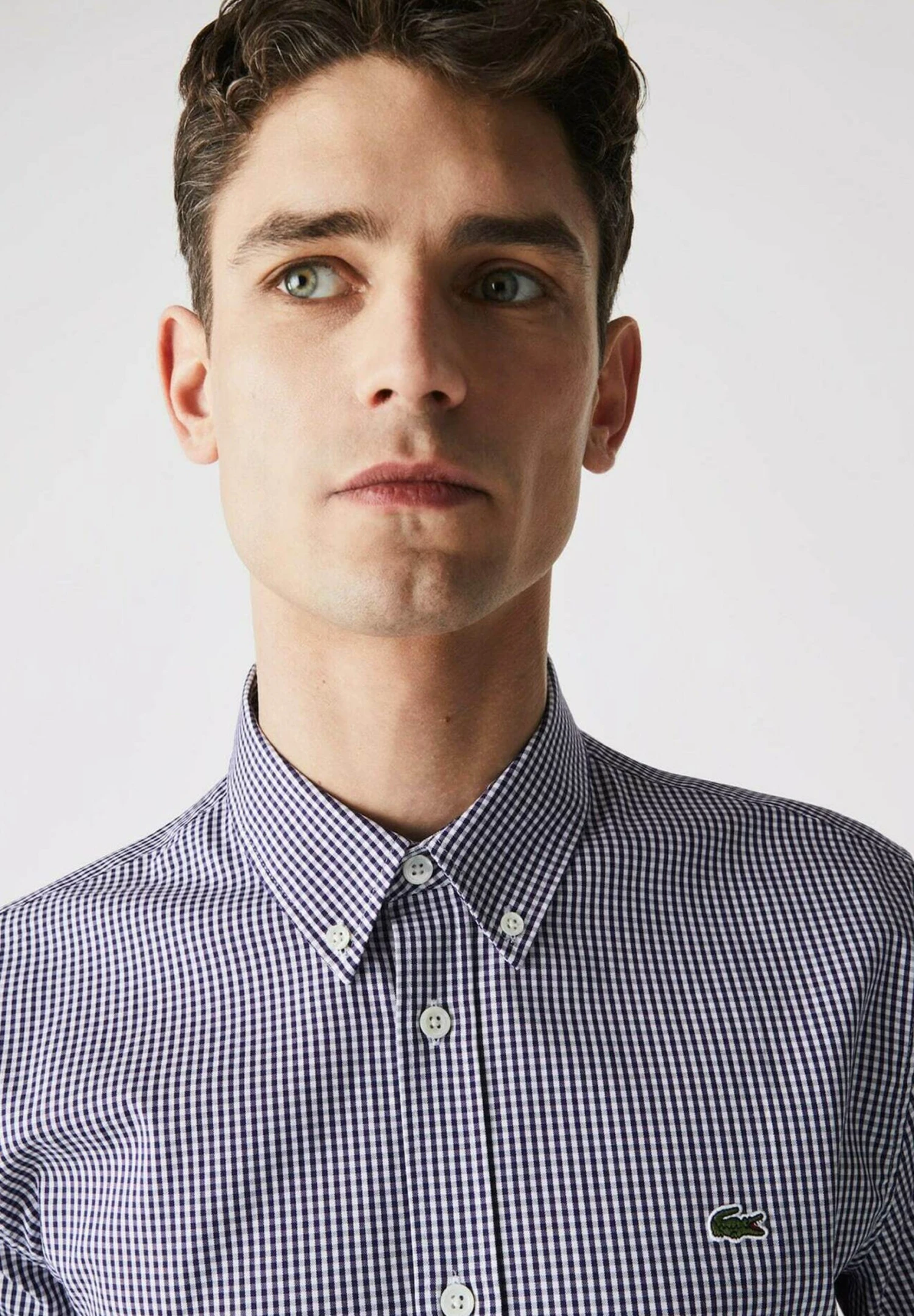 Lacoste - Overhemd - Blanc / Bleu Marine 4 Lacoste - Overhemd - Blanc / Bleu Marine - Afbeelding 4