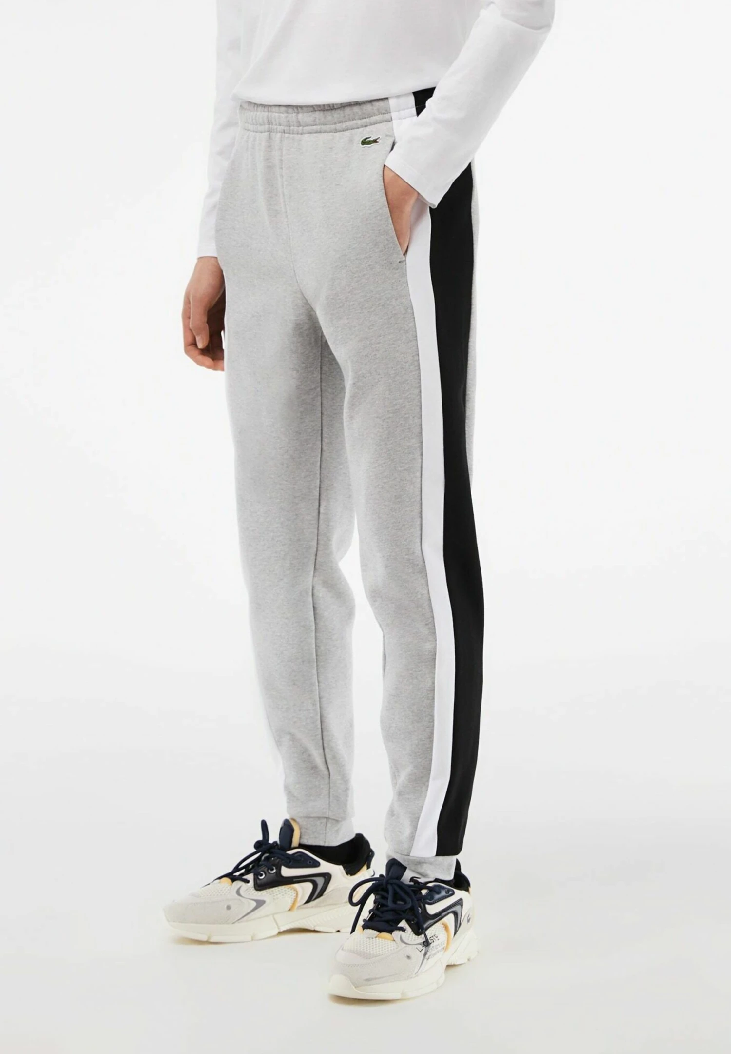 Lacoste Trainingsbroek - Gris Chine Noir Blanc 4 Lacoste Trainingsbroek - Gris Chine Noir Blanc - Afbeelding 4