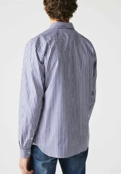 Lacoste Overhemd - Blanc / Bleu Marine -Lacoste c3f172f8441d429f90c3a21f1d3cbb13