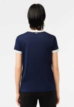Lacoste T-Shirt Print - Navy Blue Flour -Lacoste c76b16dd6909414a9c9abe4fab02a471