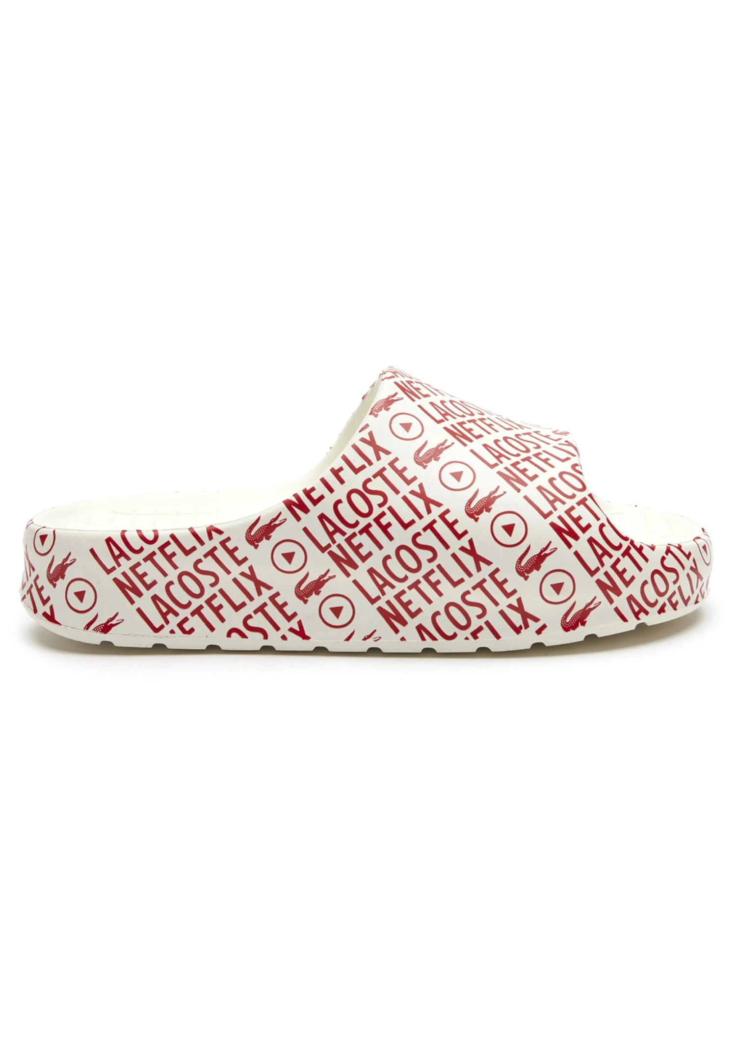 Lacoste X Netflix - Badslippers - White/Red 1 Lacoste X Netflix - Badslippers - White/Red