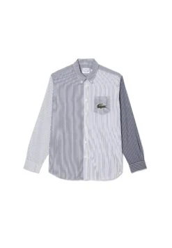Lacoste Overhemd - Blanc Bleu Marine