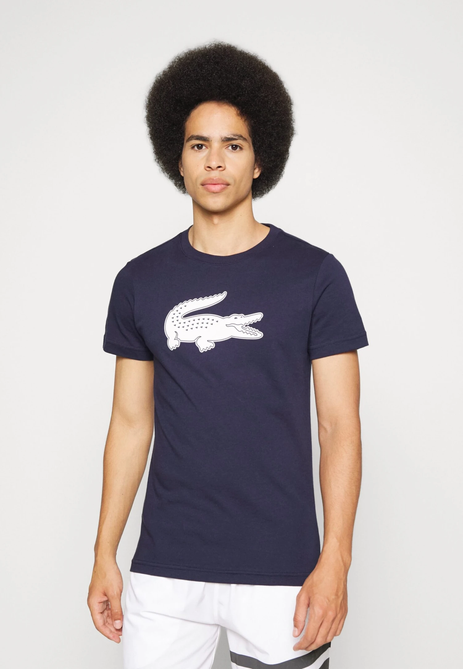 Lacoste Sport Big Logo - Sport T-Shirt - Navy Blue/White 1 Lacoste Sport Big Logo - Sport T-Shirt - Navy Blue/White