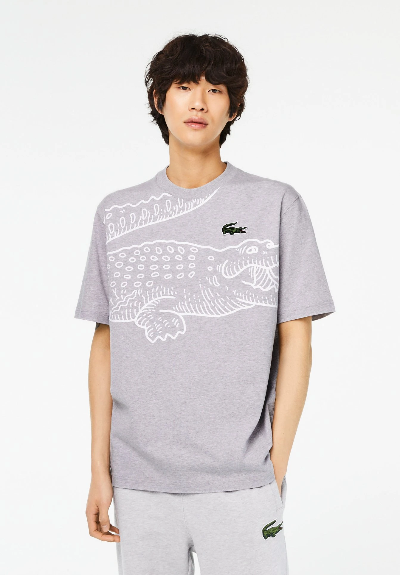 Lacoste T-Shirt Print - Gris Vigoré 1 Lacoste T-Shirt Print - Gris Vigoré
