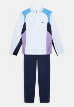 Lacoste Sport Tracksuit Set Unisex - Trainingspak - White /Argentine Blue /Navy Blue /Neva Purple