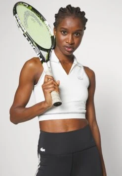 Lacoste Sport Crop Active - Top - Flour -Lacoste d9566c7a6e374b5eb1798da2d86cee7e