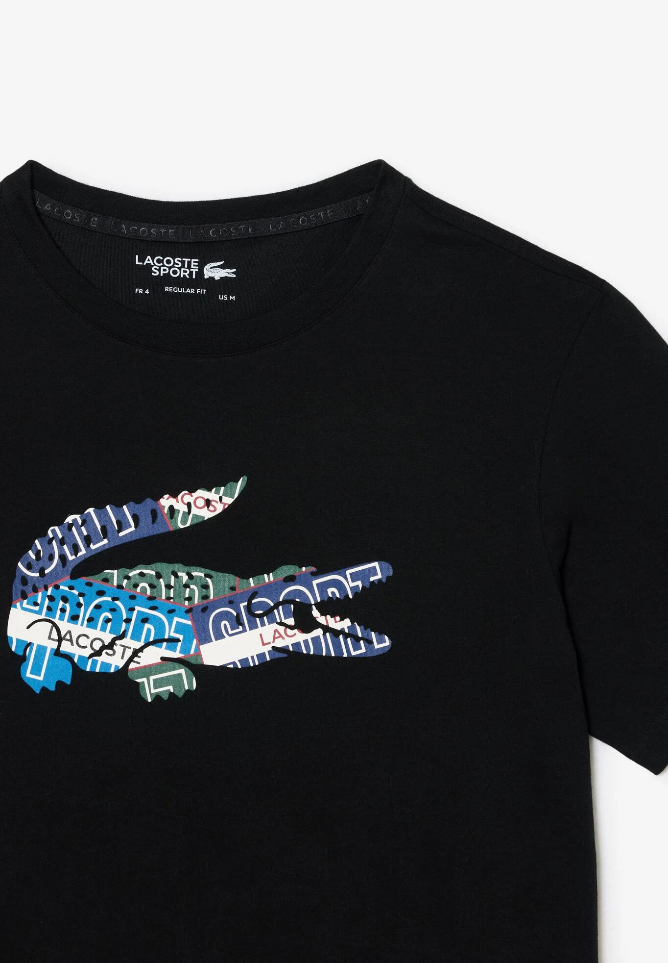 Lacoste Sport Big Logo Multicolored - Sport T-Shirt - Black 2 Lacoste Sport Big Logo Multicolored - Sport T-Shirt - Black - Afbeelding 2