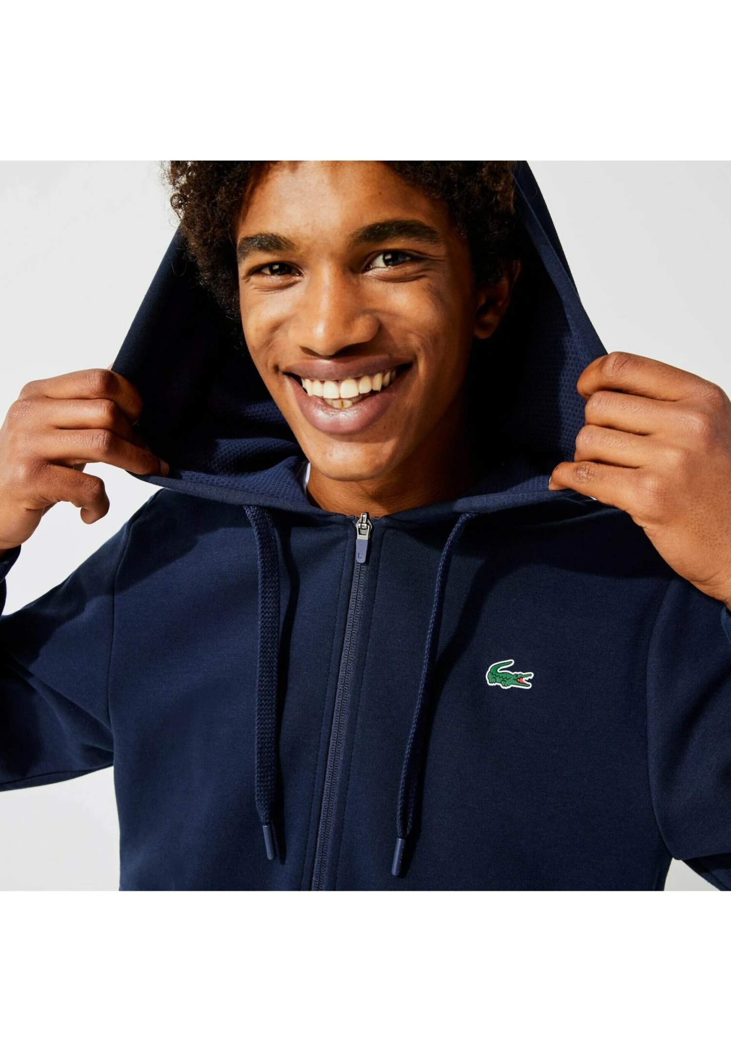 Lacoste Sport Hodded Jacket - Sweater Met Rits - Bleu Marine / Bleu Marine 2 Lacoste Sport Hodded Jacket - Sweater Met Rits - Bleu Marine / Bleu Marine - Afbeelding 2