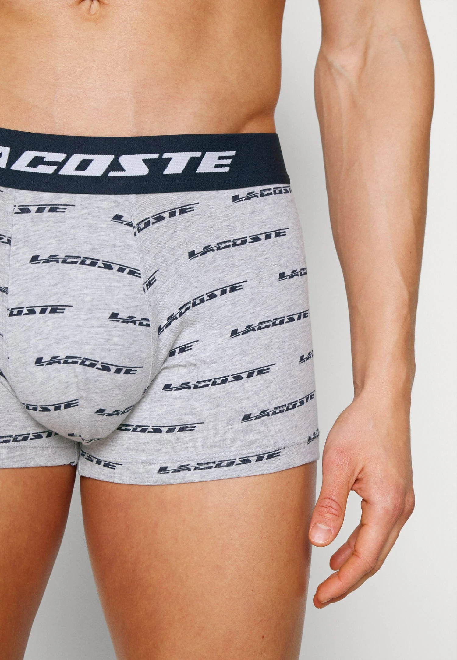 Lacoste 3Pack - Onderbroeken - Silver Chine/Navy Blue 7 Lacoste 3Pack - Onderbroeken - Silver Chine/Navy Blue - Afbeelding 7