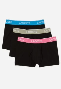 Lacoste 3 Pack - Onderbroeken - Black/Fiji Reseda Pink Lychen Khaki