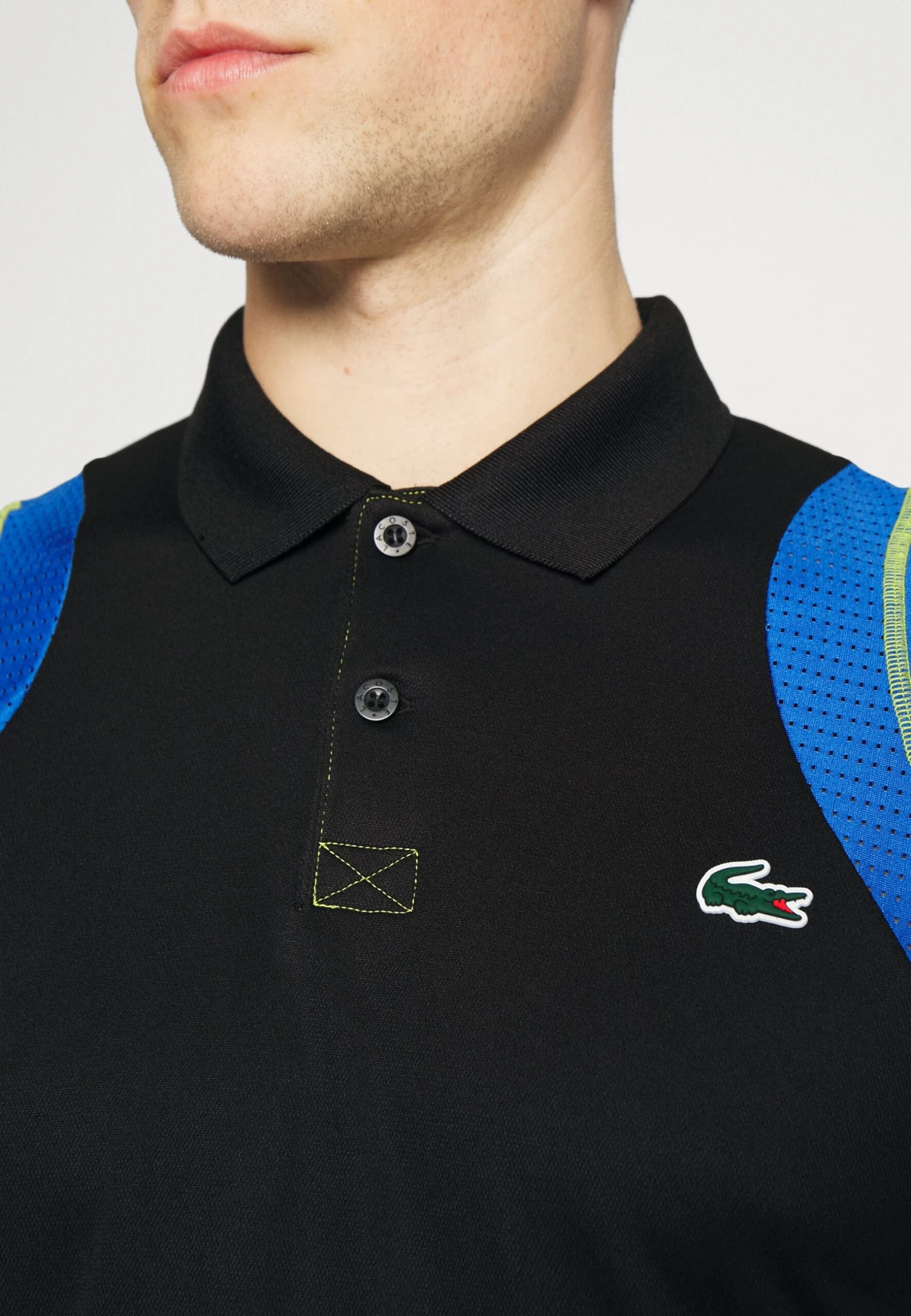 Lacoste Sport Tennis Tour - Poloshirt - Noir/Bleu/Jaune 6 Lacoste Sport Tennis Tour - Poloshirt - Noir/Bleu/Jaune - Afbeelding 6