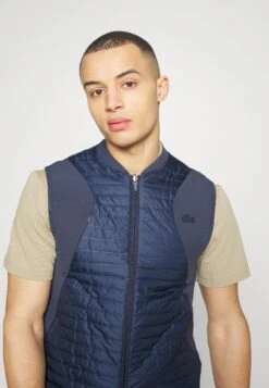 Lacoste Sport Reversible Vest Active - Bodywarmer - Bleu/Beige -Lacoste e0b6fa6d689d47f591b64185a960dcf6