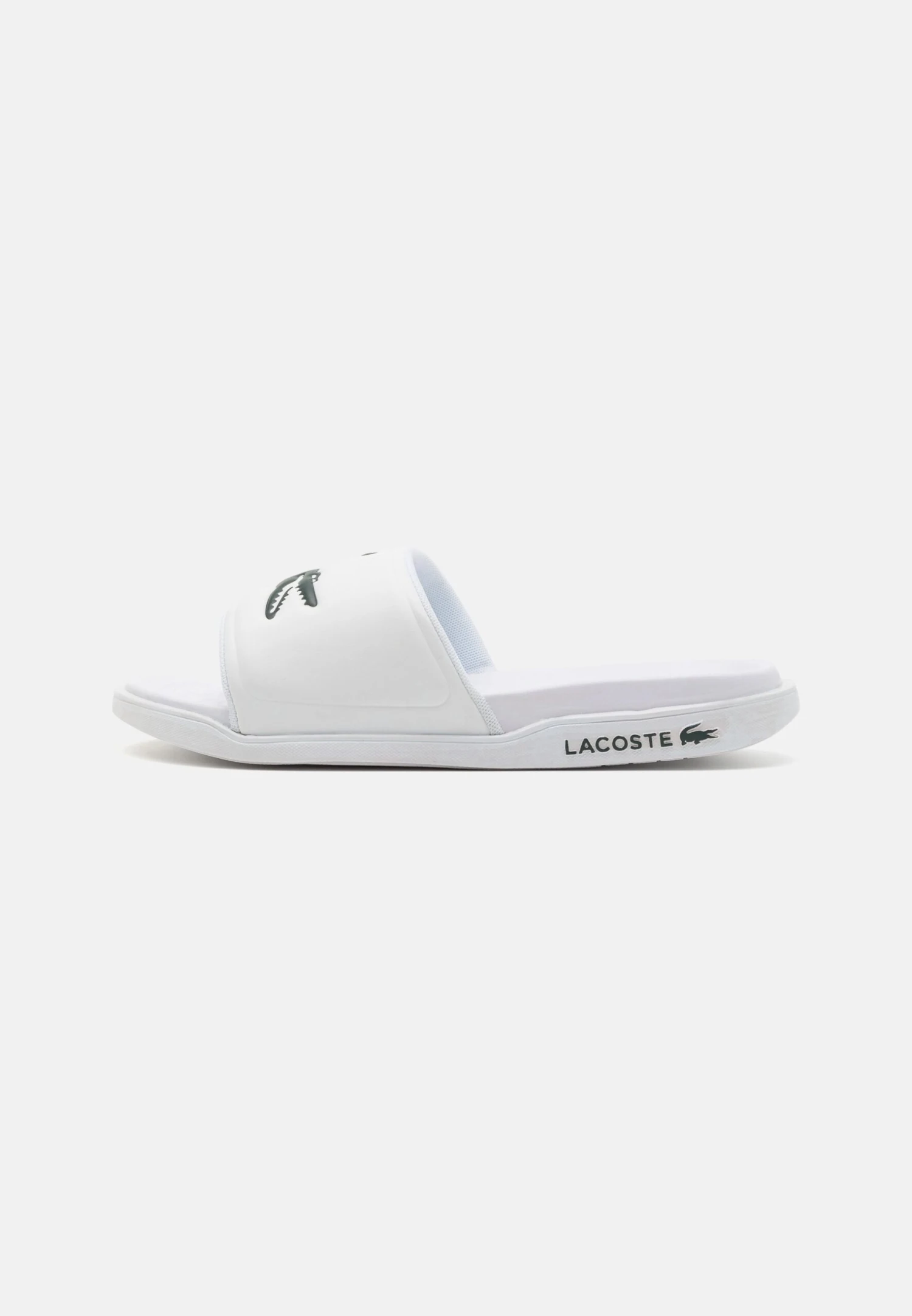 Lacoste Serve Slide Dual - Badslippers - White/Dark Green 1 Lacoste Serve Slide Dual - Badslippers - White/Dark Green