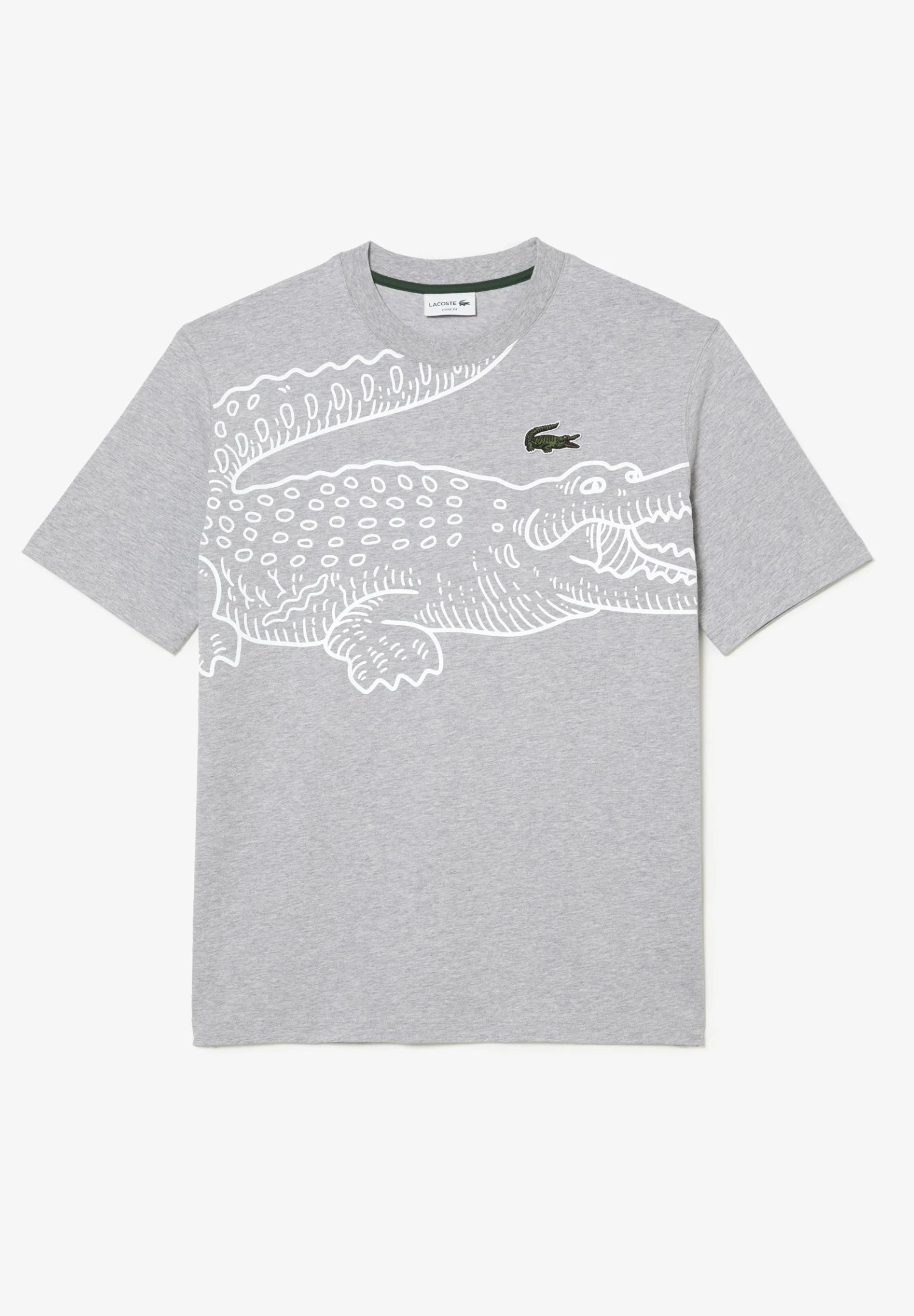 Lacoste T-Shirt Print - Gris Vigoré 4 Lacoste T-Shirt Print - Gris Vigoré - Afbeelding 4