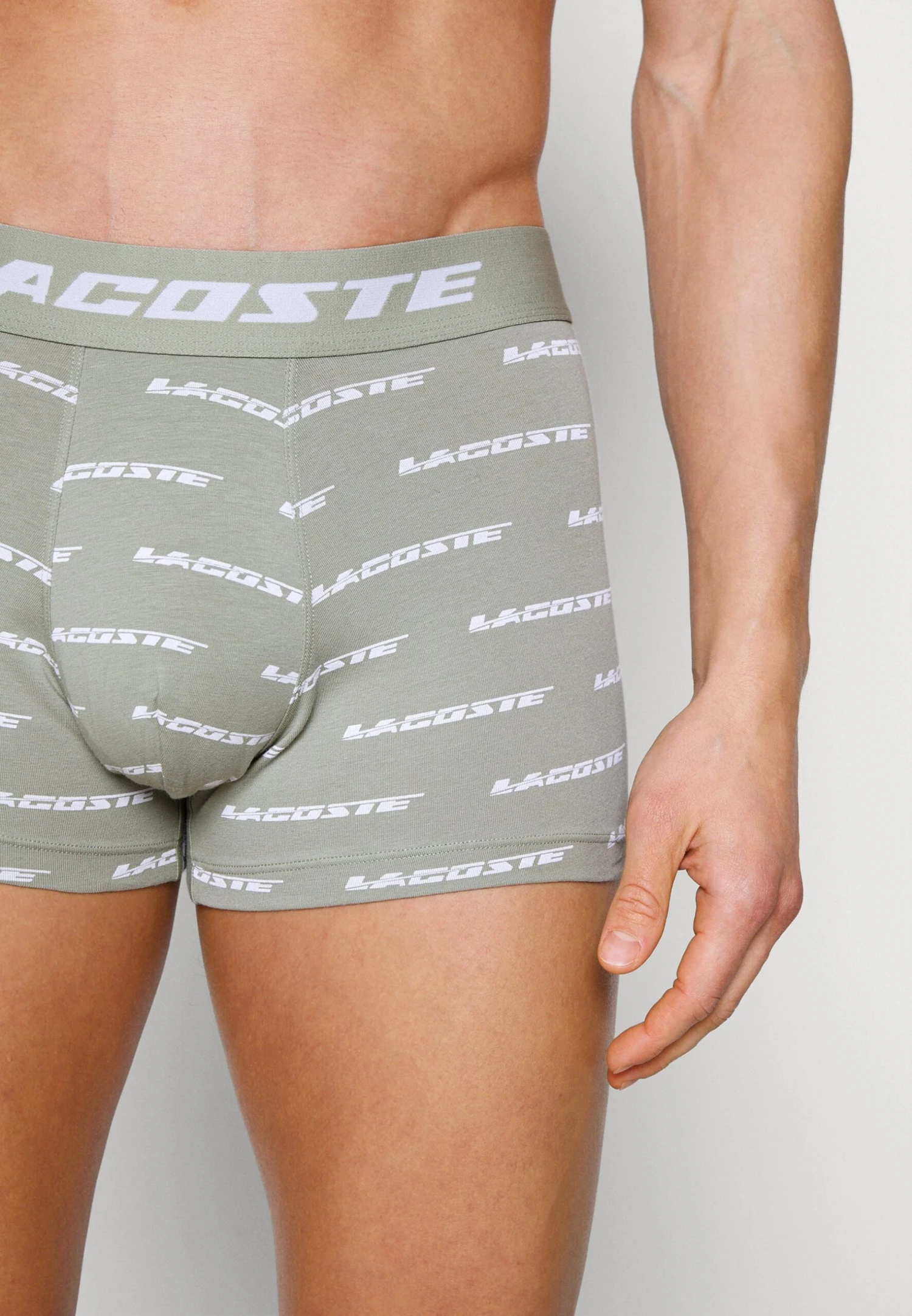 Lacoste 3Pack - Onderbroeken - Lychen Khaki/Silver Chine 6 Lacoste 3Pack - Onderbroeken - Lychen Khaki/Silver Chine - Afbeelding 6