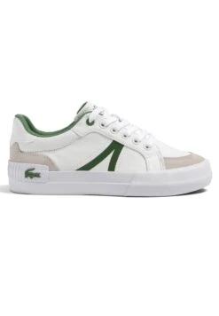 Lacoste Unisex - Sneakers Laag - Wht/Grn