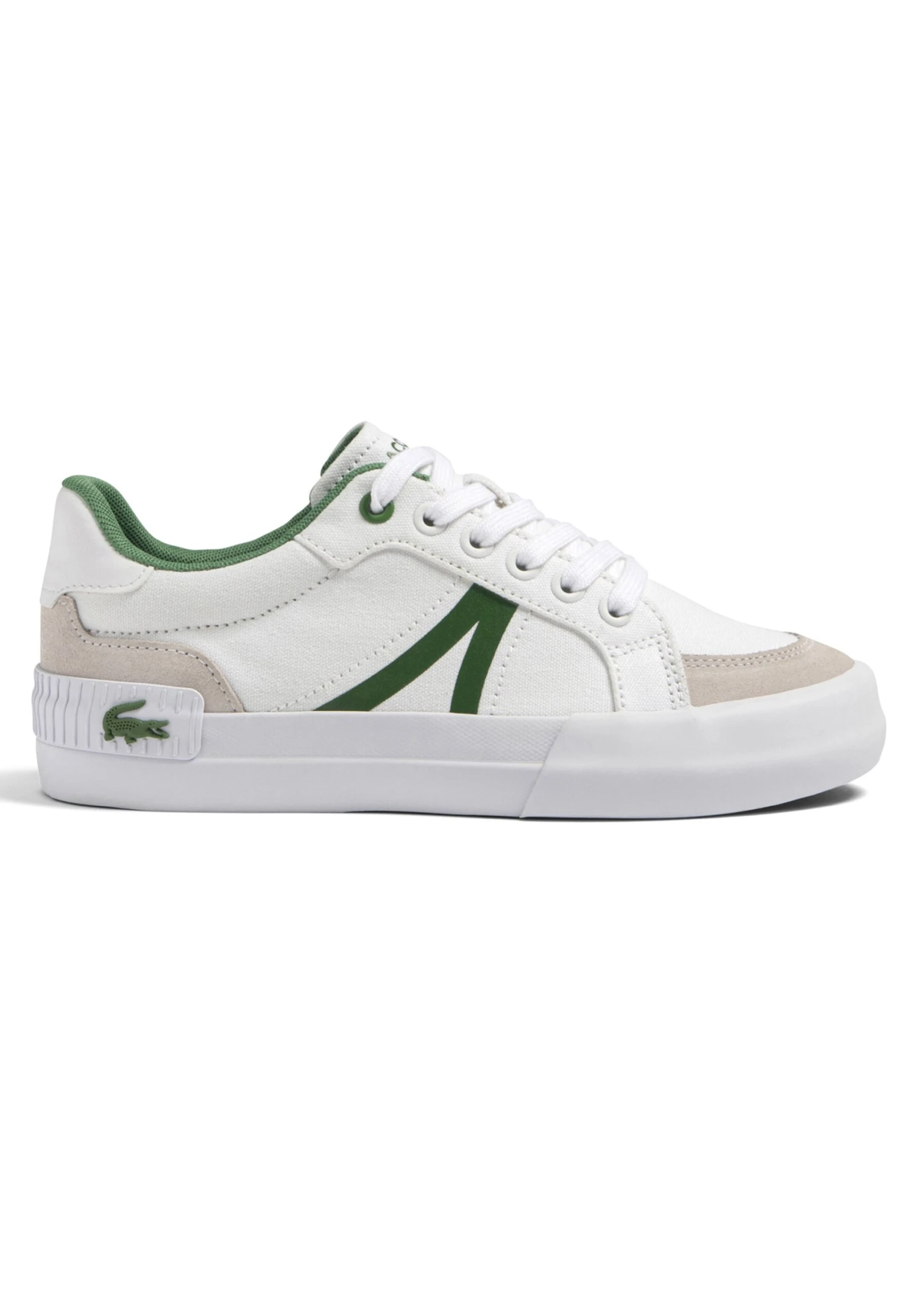 Lacoste Unisex - Sneakers Laag - Wht/Grn 1 Lacoste Unisex - Sneakers Laag - Wht/Grn