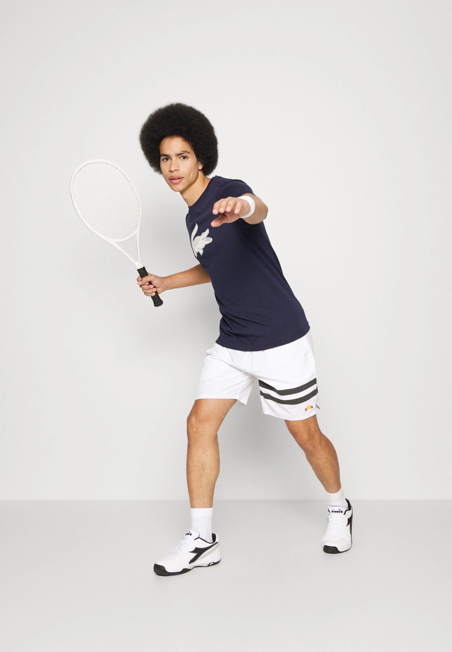 Lacoste Sport Big Logo - Sport T-Shirt - Navy Blue/White 2 Lacoste Sport Big Logo - Sport T-Shirt - Navy Blue/White - Afbeelding 2