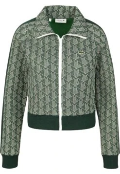 Lacoste Sweater Met Rits - Green Wood Shaving