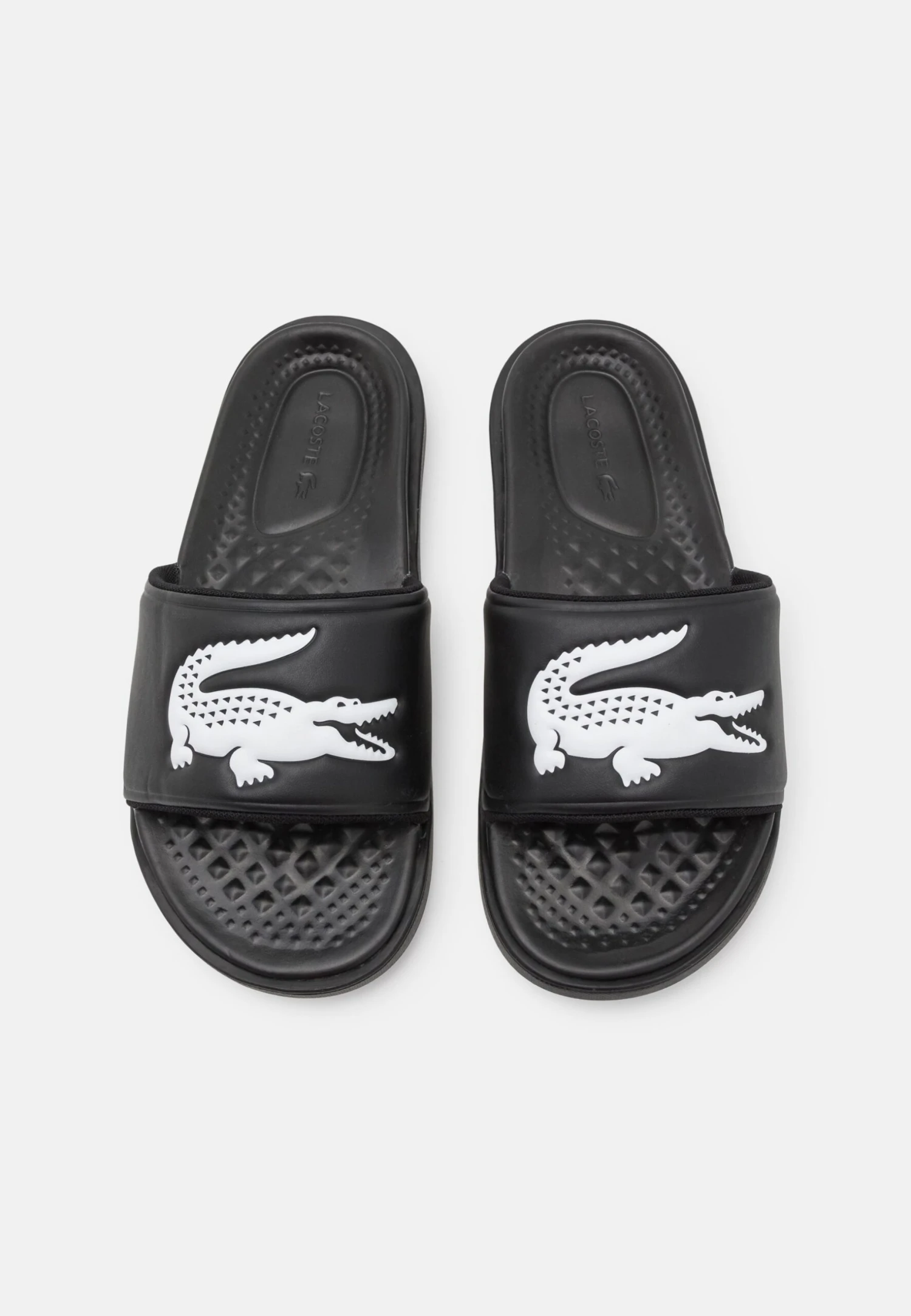 Lacoste Serve Slide Dual - Badslippers - Black/White 4 Lacoste Serve Slide Dual - Badslippers - Black/White - Afbeelding 4