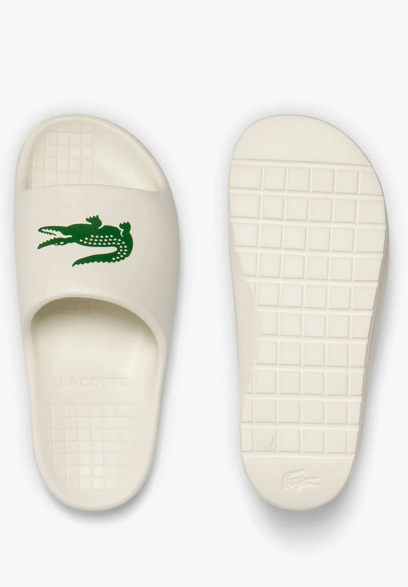 Lacoste Serve Slide 1 Cma - Badslippers - Off Wht/Dk Grn 3 Lacoste Serve Slide 1 Cma - Badslippers - Off Wht/Dk Grn - Afbeelding 3
