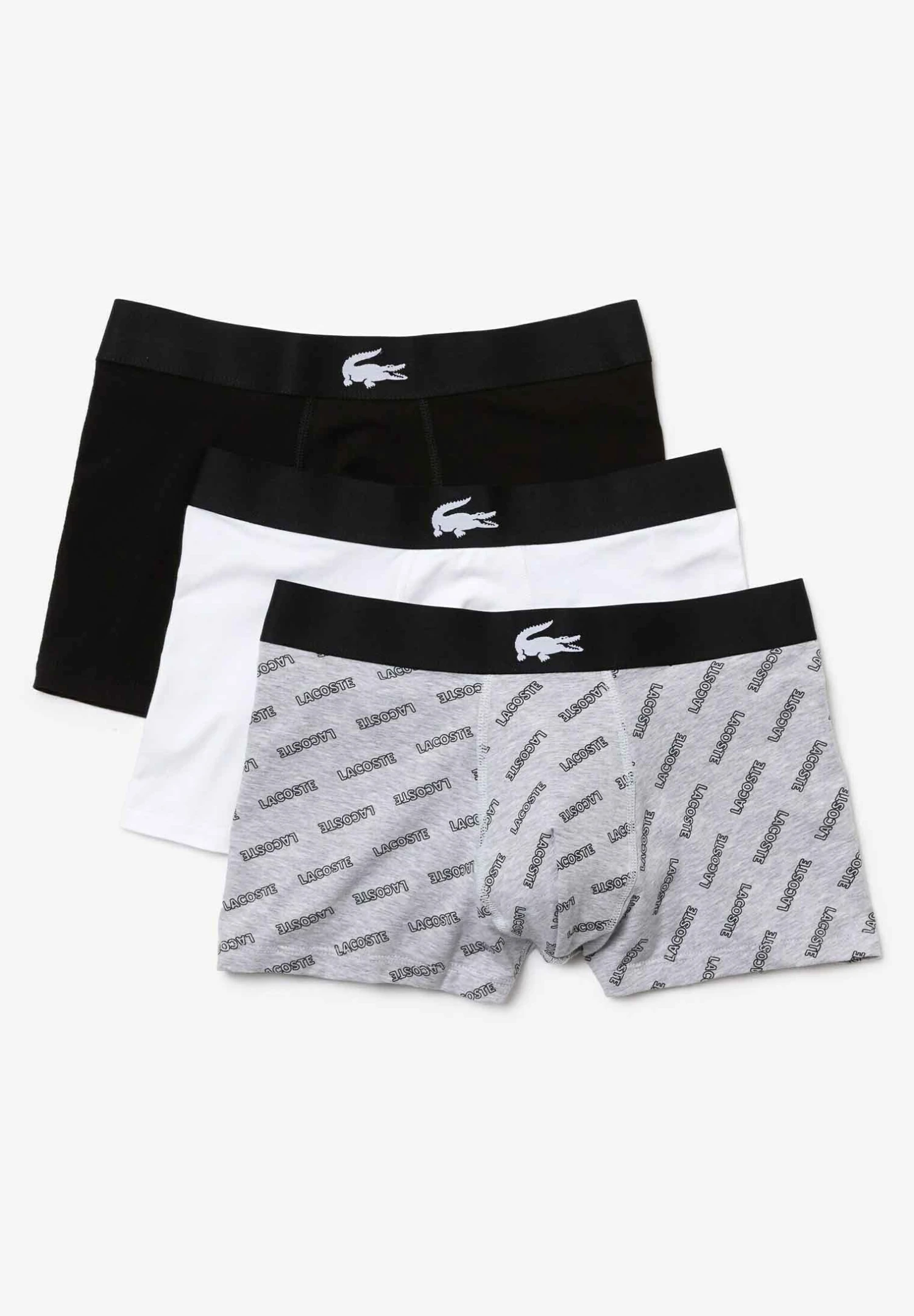 Lacoste 3Pack - Onderbroeken - Noir Gris Chine Blanc 6 Lacoste 3Pack - Onderbroeken - Noir Gris Chine Blanc - Afbeelding 6