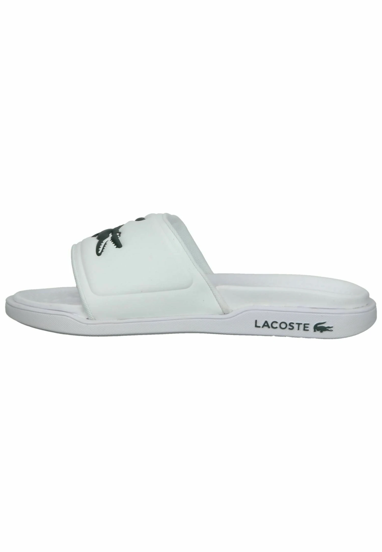 Lacoste Badslippers - Wht Dkgrn 1 Lacoste Badslippers - Wht Dkgrn